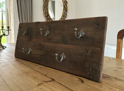 Rustikale Garderobe 5 Haken alt Holz Wandmontage Huthänger Landhaus