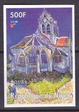 Niger 1998 Philexfrance 1999 Art Painting Van Gogh Eglise d'Auvers Imperf MNH**