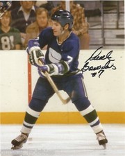 Vancouver Canucks Andre Boudrias Autographed Signed 8x10 Retro Photo COA 