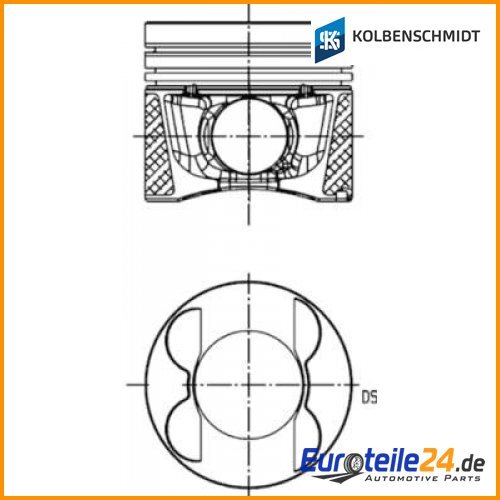 Piston Kolbenschmidt 40776600 for Mercedes-Benz E-Class CLS