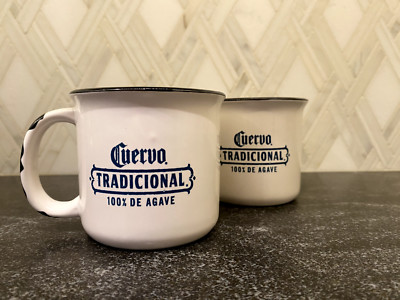 Jose Cuervo Tequila Tradicional 100% DE AGAVE Ceramic Coffee Cup Mugs | Set of 2