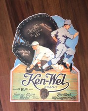 LOU GEHRIG MODEL NEW YORK YANKEES BASEBALL GLOVE ADVERTISEMENT POSTER PRINT