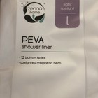 Zenna Home White 70"W x 72"H Lightweight PEVA Shower Curtain Liner — photo 2