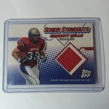 Garrett Mills 2006 Topps DPP Senior Standouts 2 Color Game Used Jersey Patch RC