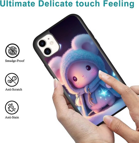Anti scratch Cover kawaii animals mouse For iPhone SE XS XR Max 5 6 7 8 Plus - Picture 15 of 25