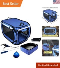 Durable Extra Large Cat Carrier with Litter Box  Feather Toy - Ideal for Travel