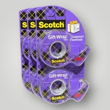 6 Packs of  (2) Scotch Gift Wrap Tape 0.75 x 600 12 Rolls Total