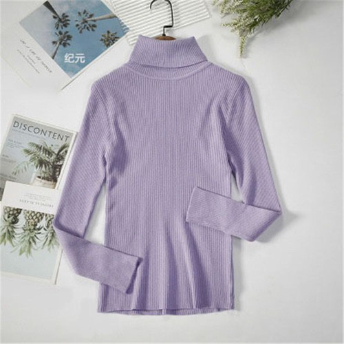 Slim Basic Tops Pullover Women Sweaters Jumper Turtleneck - Picture 11 of 20