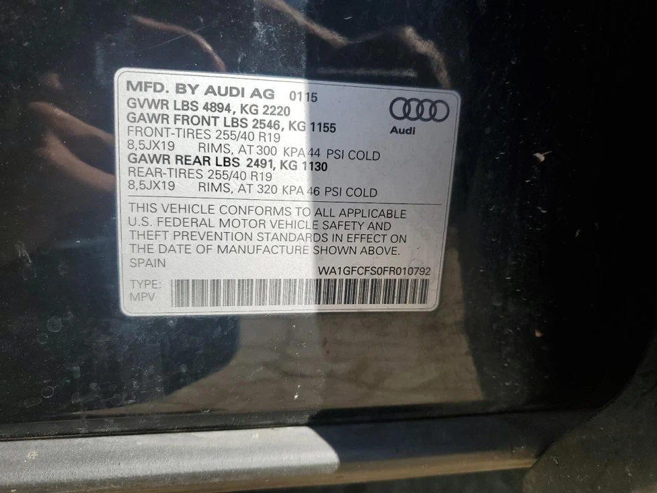 Used Washer Fluid Reservoir fits: 2015 Audi Q3  Grade A Foto 4 de 4