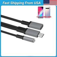 USB-C to 3.5Mm Headphone Charger PD For Galaxy S10 S9 S8 Plus Note 20 10 9 8