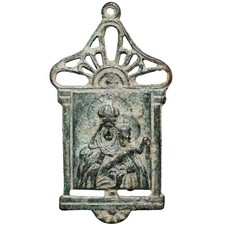 ANTIGUA MEDALLA RELIGIOSA VIRGEN CARMEN RARO COLGANTE ENCANTO ESPAÑOL