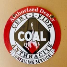Vintage COAL Anthracite Porcelain Enamel Advert Sign 11.75" Single Sided