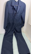 Roebucks Vintage Coveralls Jumpsuit Mens 42R Talon Zip Navy Workwear USA 70s