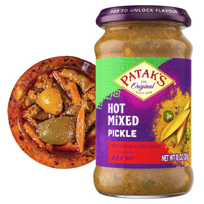 Patak S Hot Mixed Pickle - Authentic Indian Relish W/Mangoes, Carrots, Limes, Ch