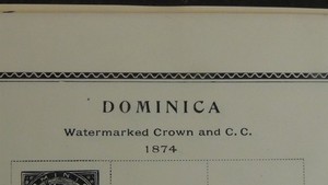 Stampsweis Dominica collection on Scott Specialty pages est 257 stamps to 89