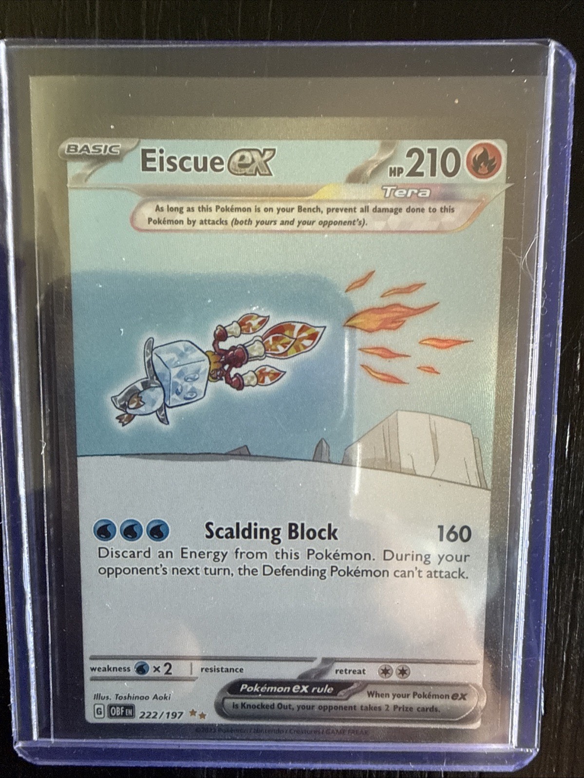 Eiscue ex 222/197 Obsidian Flames (OBF) NM Special Illustration Rare Pokemon