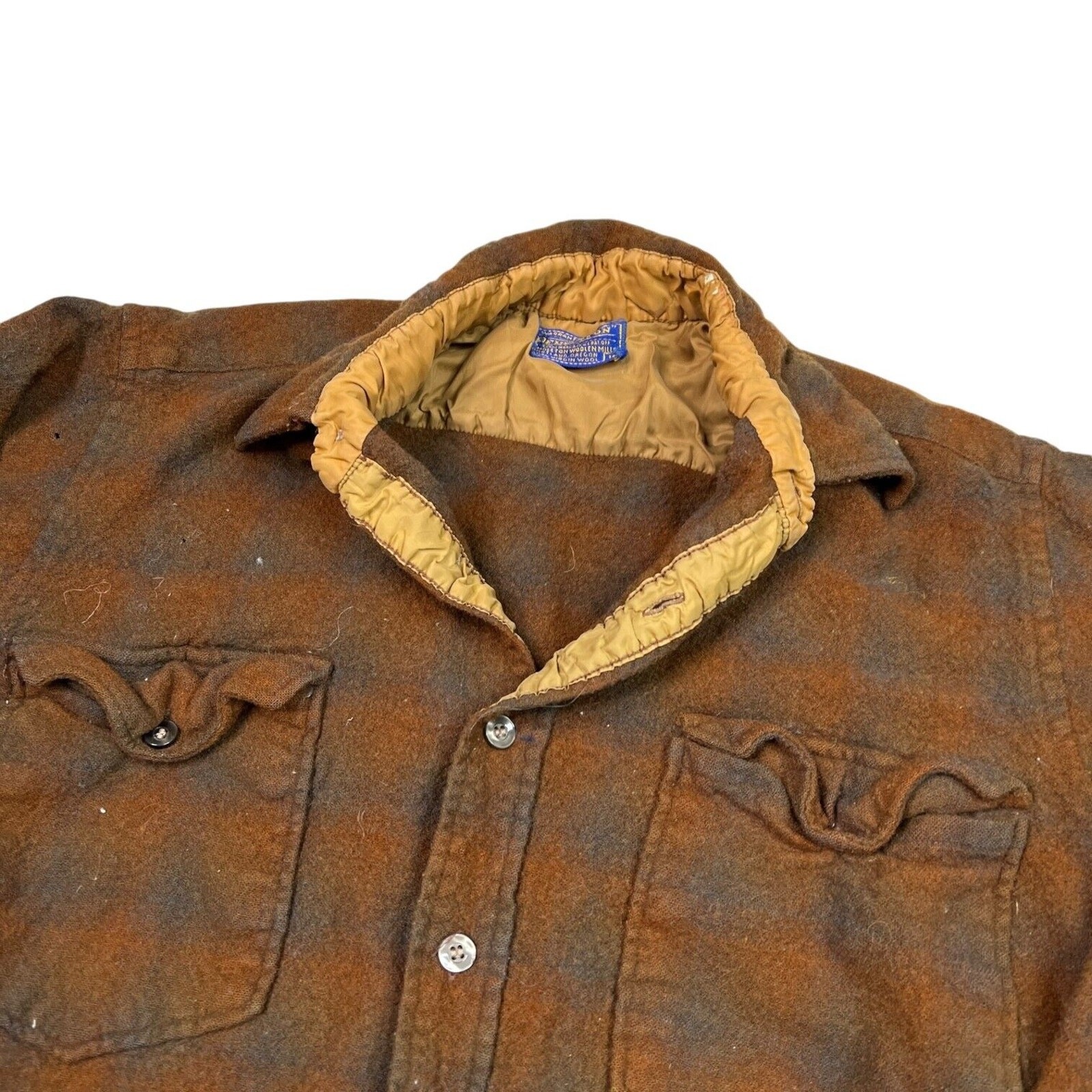 Pendleton 70s Plaid Wool Guide Board Button Up Sh… - image 3