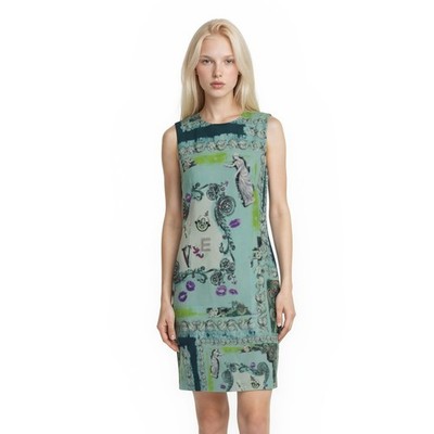 NEW Versace Collection Dress Women's Size 42 6 Medium Mint Green Baroque