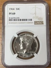 1964 Proof 50c Kennedy Silver Half Dollar NGC PF69