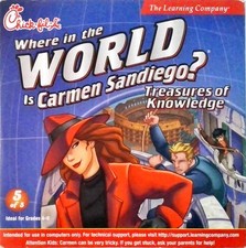 Where In The World Is Carmen Sandiego PC CD Rom Ver. 1 Cardboard Slip VERY GOOD