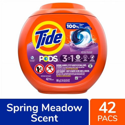Spring Meadow Scent Laundry Detergent Pods, 42-Count