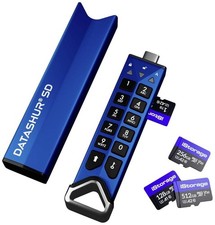 iStorage datAshur SD Encrypted USB flash drive with removable iStorage microSD