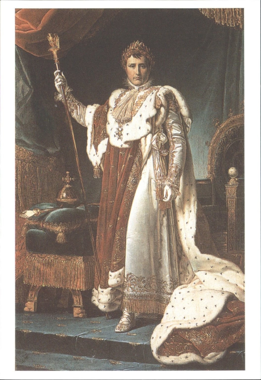 Napoleon I Emperor Coronation Robes Portrait Art Postcard Chateau Versailles