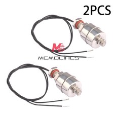 2PCS Indicator Vertical Water Level Sensor Float Switch 45mm Stainless Steel