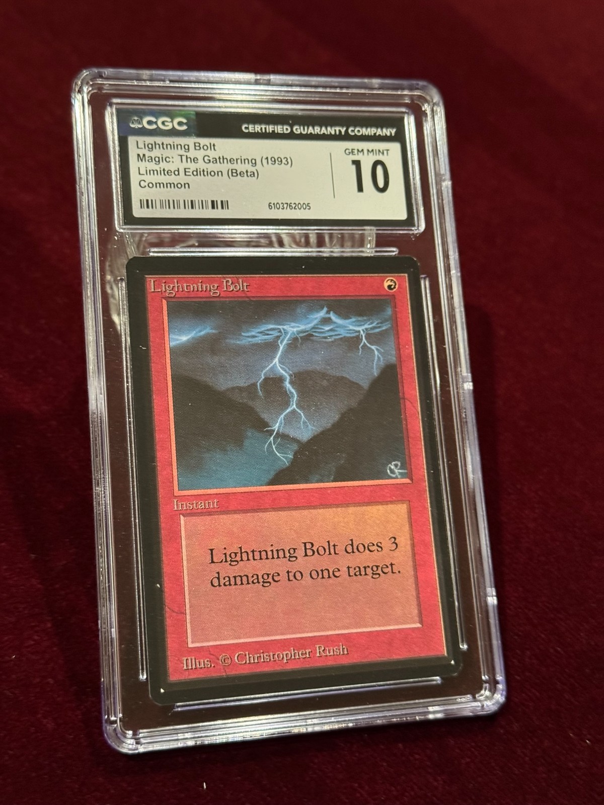 MTG Beta Lightning Bolt CGC 10 Gem Mint