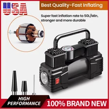 Electric Pump Auto With 12V Heavy Duty Portable Air Compressor Car Tire Inflator