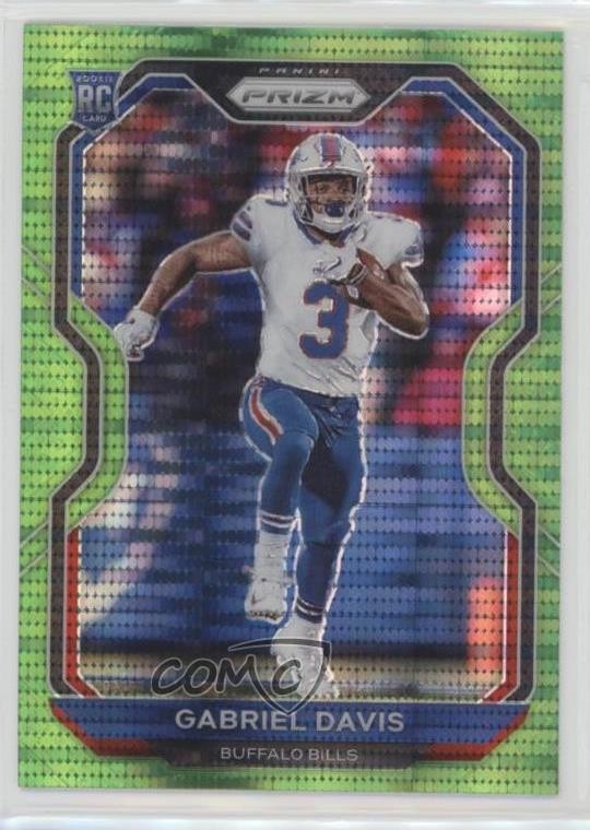 2020 Panini Prizm Rookie Neon Green Pulsar Prizm Gabriel Davis #312 2l4