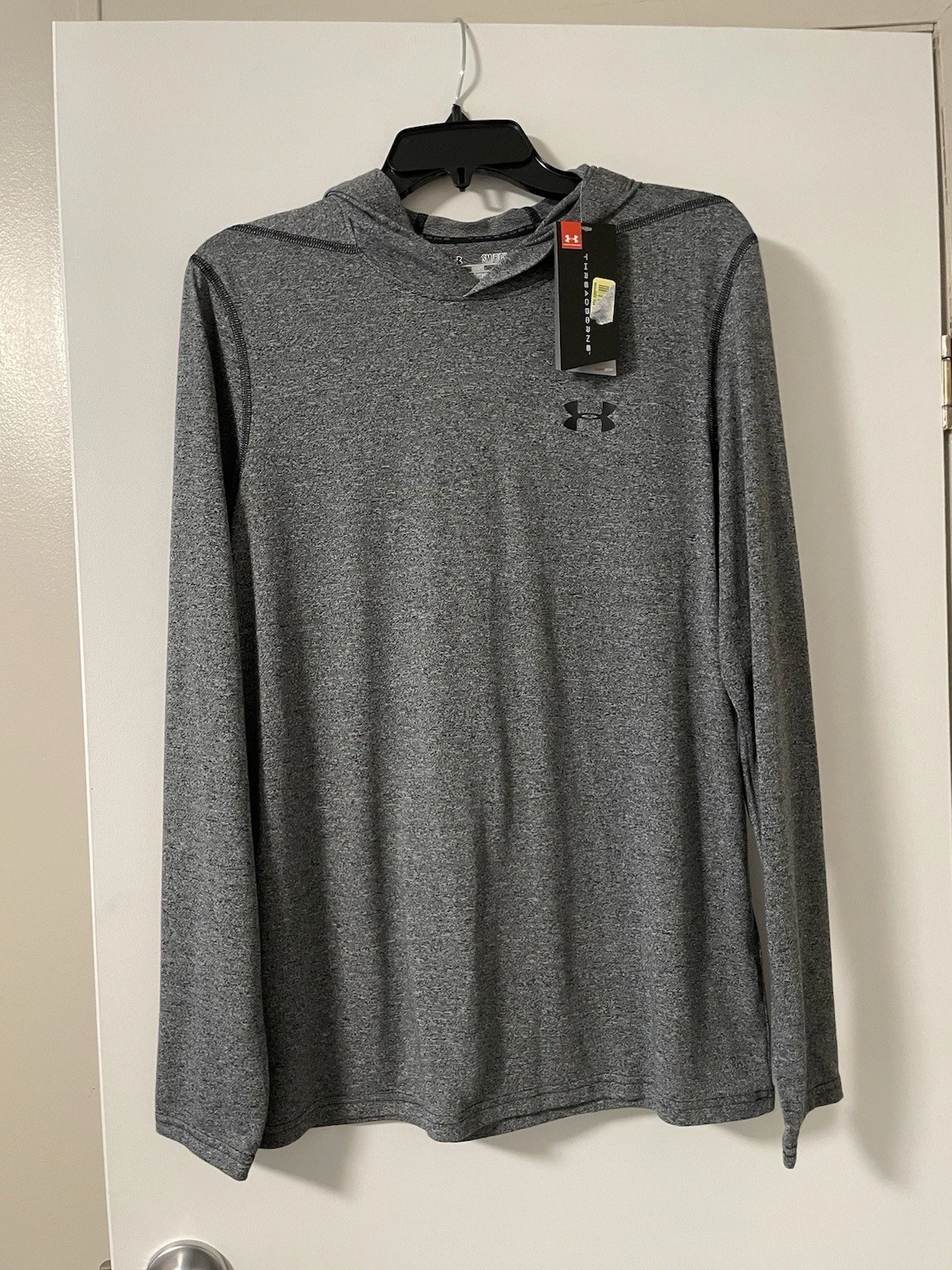 Under Armour Lightweight Hoodie Shirt Mens S Fitted Gray Threadborne Performance