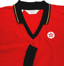 Texaco Gas Polo Shirt 3/4 Sl Cotton 6XL Red Uniform Group Mechanics Oil Preppy