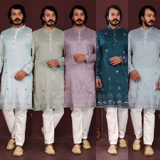 Raymond Cotton Men s Kurta Pajama Set Indian Ethnic Readymade Festive Party Wear