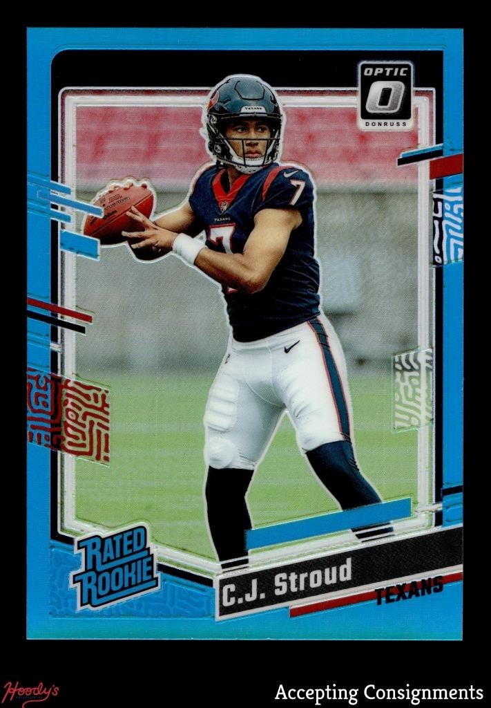 2023 Donruss Optic Aqua #244 CJ Stroud RC RATED ROOKIE 105/299 TEXANS