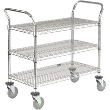 Wire Utility Cart 3 Shelves 800 Lb. Capacity 48"L x 24"W x 38"H