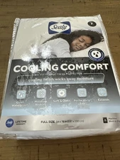 Sealy Steling Cool Comfort Waterproof Fitted Full Mattress Protector White