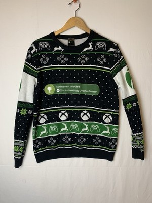 Numskull Xbox Green Ugly Christmas Sweater SZ Small Unisex Logo Green Party Work