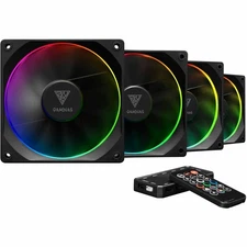 GAMDIAS AEOLUS ARGB Cooling Fan 4-Pack with PWM Controller
