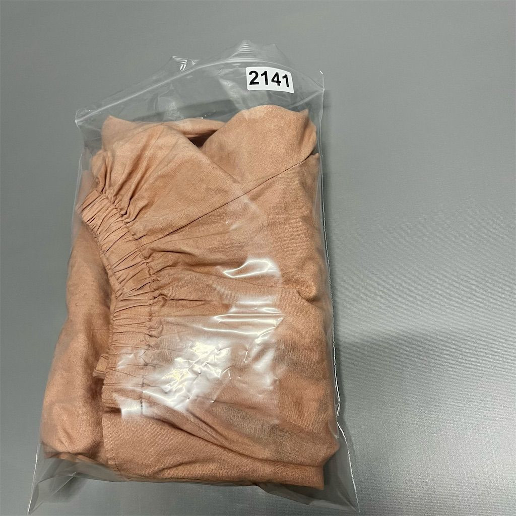 Sacks 5th Ave Linen Dress Womens M Pink Tiered Midi Dress Long Sleeves Spring