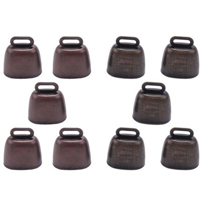 10 Stück Kuh Pferd Schaf grasend kleine Messing Glocken, Kuhglocke Retro Glocke für5840