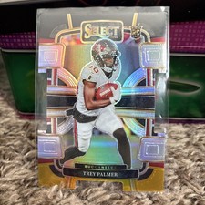 2023 Panini Select - Concourse Trey Palmer #94 Black & Gold Prizm Die-Cut (RC)