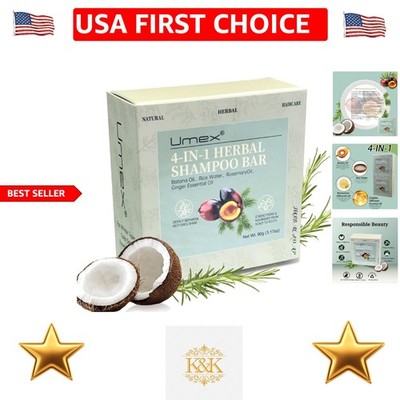 Nourishing Shampoo Bar for Gray Hair with Rosemary & Hydrating Rice Water 90g