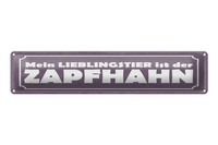 Blechschild Spruch 46X10 Cm Mein Lieblingstier Ist Der Zapfhahn Schild