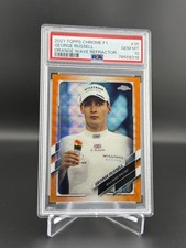 2021 Topps Chrome F1 Racers George Russell #35 Orange Wave /25 GEM PSA 10