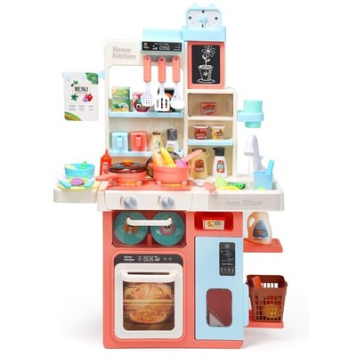 HOLYFUN Kids Kitchen Playset, Kitchen Set for Toddler with Sound and Light, C...