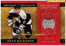 UD ARTIFACTS 2007 BRAD RICHARDS NHL TAMPA BAY LIGHTNING SWATCHES GAME PATCH /10