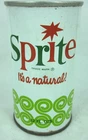 Sprite vintage tab pull top soda can It's a natural Coca Cola Atlanta starburst
