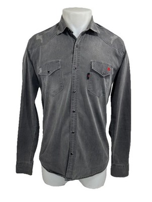 DSQUARED2 - Western Snap Distressed Style Mens Sm. Long Sleeve Shirt