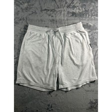 Eddie Bauer Mens Lounge Shorts Heather Gray Drawstring Waist Pockets Size M